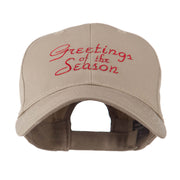 Christmas Greetings of the Season Embroidered Cap