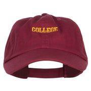 Mini College Embroidered Low Cap