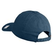 Veteran US Navy Embroidered Washed Cotton Twill Brass Buckle Cap - Navy OSFM