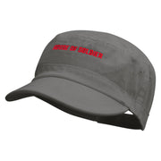 House of Soldier Embroidered Garment Washed Adjustable Army Cap - Grey OSFM