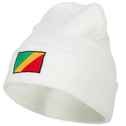 Congo Flag Embroidered Beanie