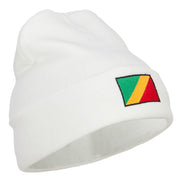 Congo Flag Embroidered Beanie