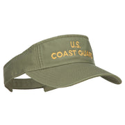 U.S. Coast Guard Embroidered Pro Style Cotton Washed Visor