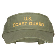 U.S. Coast Guard Embroidered Pro Style Cotton Washed Visor