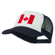 Canada Flag Embroidered Foam Mesh Back Cap