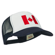 Canada Flag Embroidered Foam Mesh Back Cap