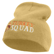 Turkey Squad Embroidered 8 inch Acrylic Short beanie - Khaki OSFM