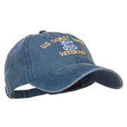 US Coast Guard Veteran Embroidered Washed Cap