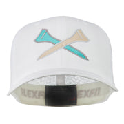 Crossed Golf Tees Embroidered Trucker Cap