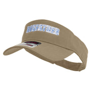 The Aqua Rodfather Embroidered Cotton Twill Sun Visor - Khaki OSFM