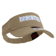 The Aqua Rodfather Embroidered Cotton Twill Sun Visor - Khaki OSFM