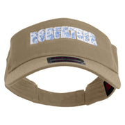 The Aqua Rodfather Embroidered Cotton Twill Sun Visor - Khaki OSFM