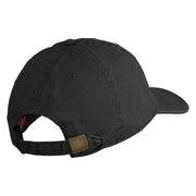 Veteran US Navy Embroidered Washed Cotton Twill Brass Buckle Cap - Black OSFM