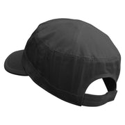 House of Soldier Embroidered Garment Washed Adjustable Army Cap - Black OSFM