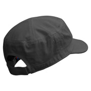 House of Soldier Embroidered Garment Washed Adjustable Army Cap - Black OSFM