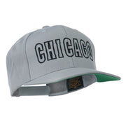 Chicago Embroidered Flat Bill Cap