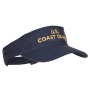 U.S. Coast Guard Embroidered Pro Style Cotton Washed Visor