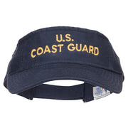 U.S. Coast Guard Embroidered Pro Style Cotton Washed Visor