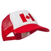 Canada Flag Embroidered Foam Mesh Back Cap