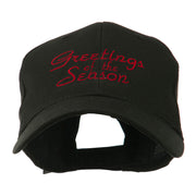 Christmas Greetings of the Season Embroidered Cap