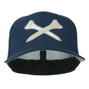 Crossed Golf Tees Embroidered Trucker Cap