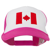 Canada Flag Embroidered Foam Mesh Back Cap