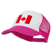 Canada Flag Embroidered Foam Mesh Back Cap