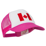 Canada Flag Embroidered Foam Mesh Back Cap