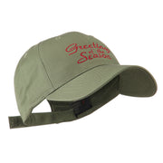 Christmas Greetings of the Season Embroidered Cap