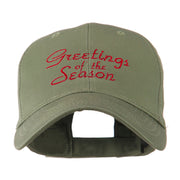 Christmas Greetings of the Season Embroidered Cap