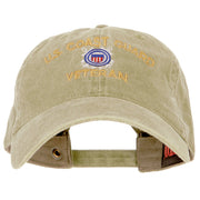 US Coast Guard Veteran Embroidered Washed Cap