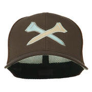 Crossed Golf Tees Embroidered Trucker Cap