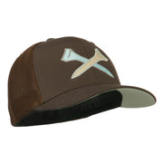 Crossed Golf Tees Embroidered Trucker Cap