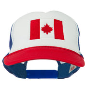 Canada Flag Embroidered Foam Mesh Back Cap