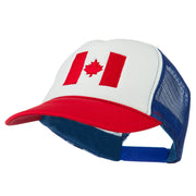 Canada Flag Embroidered Foam Mesh Back Cap