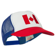 Canada Flag Embroidered Foam Mesh Back Cap