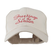 Christmas Greetings of the Season Embroidered Cap