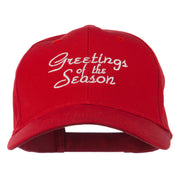 Christmas Greetings of the Season Embroidered Cap