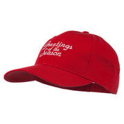 Christmas Greetings of the Season Embroidered Cap