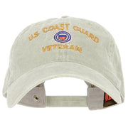 US Coast Guard Veteran Embroidered Washed Cap