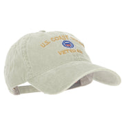 US Coast Guard Veteran Embroidered Washed Cap