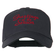 Christmas Greetings of the Season Embroidered Cap