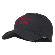 Christmas Greetings of the Season Embroidered Cap