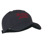 Christmas Greetings of the Season Embroidered Cap