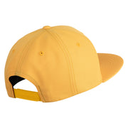 Polka Dots Mushrooms Iron On Patched 6 Panel High Profile Structured Snapback - Gold OSFM