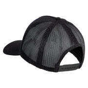 USS Tennessee BB 43 Blue Patched Solid Cotton Twill 5 panel Mesh Back Cap - Black OSFM