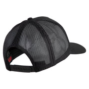 USS Tennessee BB 43 Blue Patched Solid Cotton Twill 5 panel Mesh Back Cap - Black OSFM