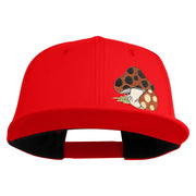 Polka Dots Mushrooms Iron On Patched 6 Panel High Profile Structured Snapback - Red OSFM