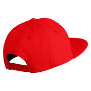 Polka Dots Mushrooms Iron On Patched 6 Panel High Profile Structured Snapback - Red OSFM