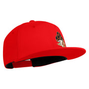 Polka Dots Mushrooms Iron On Patched 6 Panel High Profile Structured Snapback - Red OSFM